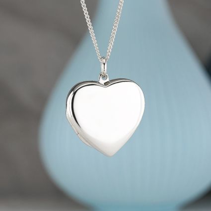 Sterling Silver Heart Locket With Optional Engraving