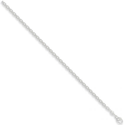 Sterling Silver 4mm Mens Diamond Cut Belcher Bracelet
