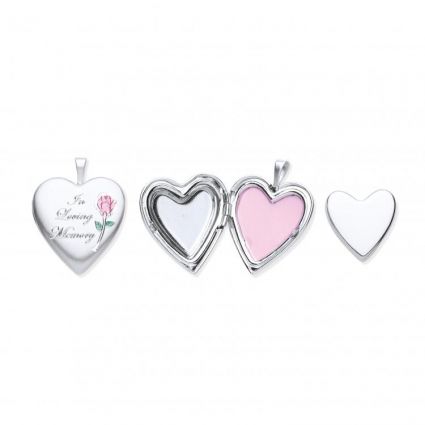 Sterling Silver Cremation Heart Locket