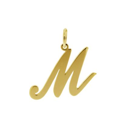 9ct Yellow Gold Plated Script Initial Pendant