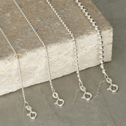 Sterling Silver Bead Chain 