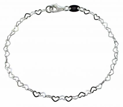 Sterling Silver Heart Anklet