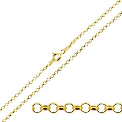 9ct Yellow Gold 1.8mm Light Belcher Chain