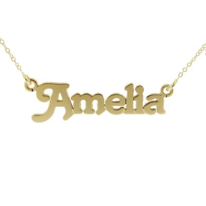 9ct Yellow Gold Terra Style Personalised Name Necklace