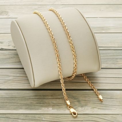 Yellow Gold 2.7mm Hollow Rope Chain