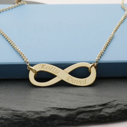 9ct Yellow Gold Infinity Necklace