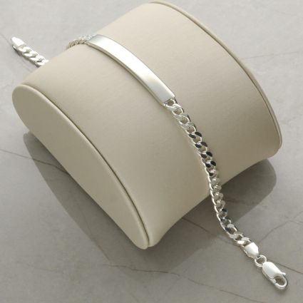 Sterling Silver Ladies ID Bracelet - Slimline With Optional Engraving