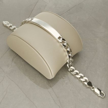 Mens id bracelet store engraved