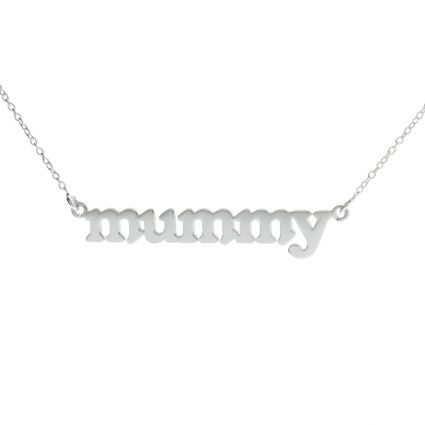 9ct White Gold Meghan Mummy Name Necklace