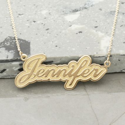 Personalised 9ct gold name necklaces discount