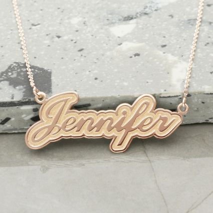 Personalised rose gold necklace uk new arrivals