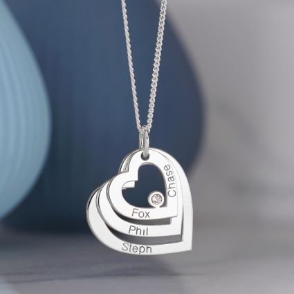 White gold engraved necklace top