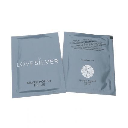 Two Anti Tarnish Silver Polish Tissues For Sterling Silver -  Double Sachet