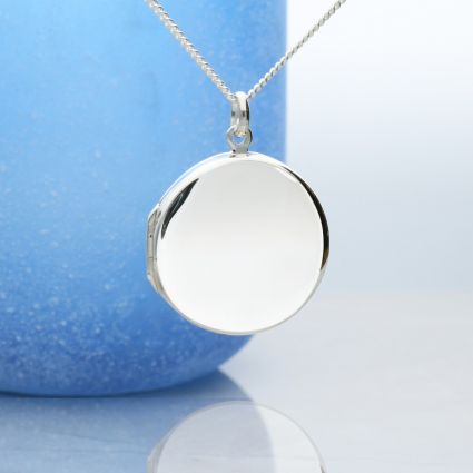 Sterling Silver Round Locket With Optional Engraving