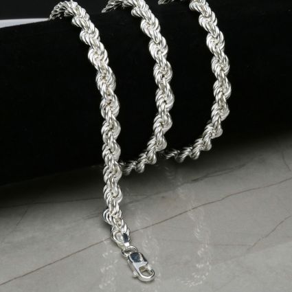 Sterling Silver 6mm Rope Chain