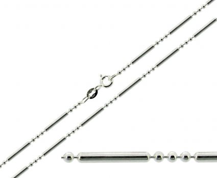 Sterling Silver 1.5mm Bead Bar Chain