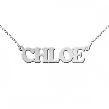 Sterling Silver Cooper Style Personalised Name Necklace