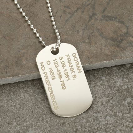 Engraved army cheap dog tags