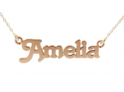 9ct Rose Gold Plated Terra Style Personalised Name Necklace