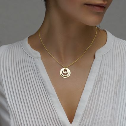 Diamond ring necklace top