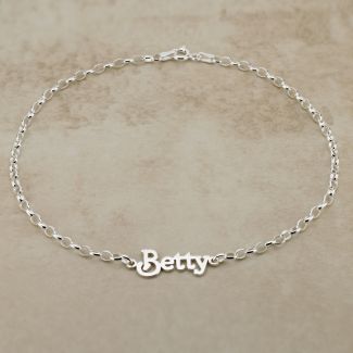 Sterling Silver Name Anklet