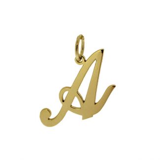 9ct Yellow Gold Script Initial Pendant