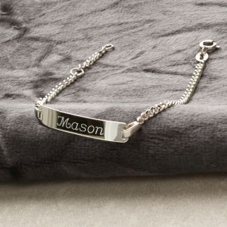 Silver ID Kids Bracelet With Optional Engraving