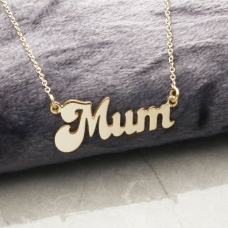 9ct Gold Plated Banana Split Style Mum Necklace