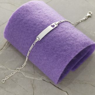 Sterling Silver Baby and Child's Figaro ID Bracelet With Optional Engraving