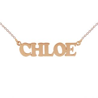 9ct Rose Gold Cooper Style Personalised Name Necklace