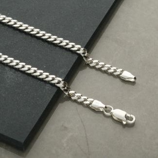 Sterling Silver 3.4mm Cuban Curb Chain