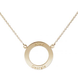 9ct Yellow Gold Plated Personalised Ring Pendant