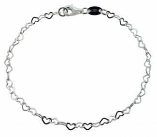 Sterling Silver Heart Anklet