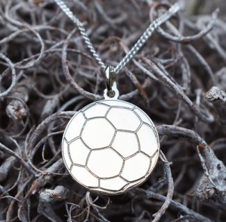 Sterling Silver Engraved Football Pendant With Optional Engraving