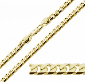 9ct Yellow Gold Plated Mens 1oz Chunky Curb Link Bracelet