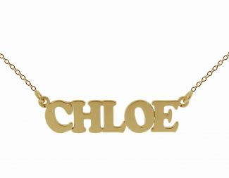 9ct Yellow Gold Cooper Style Personalised Name Necklace