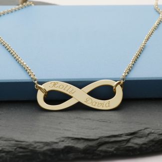 9ct Yellow Gold Plated Infinity Necklace