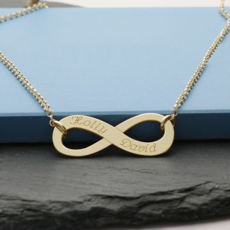 9ct Yellow Gold Infinity Necklace