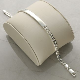 Sterling Silver Slimline Ladies ID Bracelet With Optional Engraving