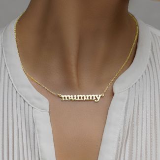 9ct Yellow Gold Mummy Name Necklace