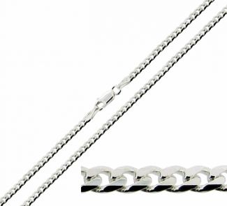 Sterling Silver 3.2mm Diamond Cut Curb Chain