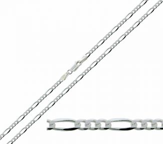 Sterling Silver 2.5mm Figaro Chain