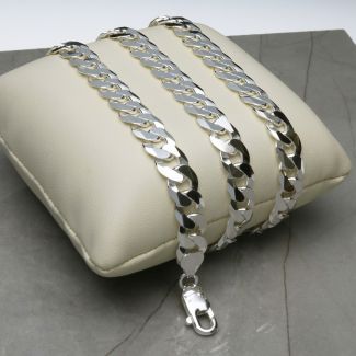 Sterling Silver 8mm Mens Curb Chain