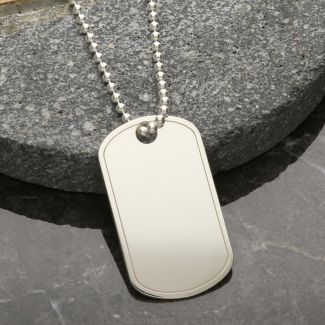 Sterling Silver Dog Tag With Optional Engraving