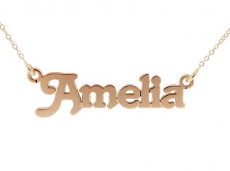 9ct Rose Gold Terra Style Personalised Name Necklace
