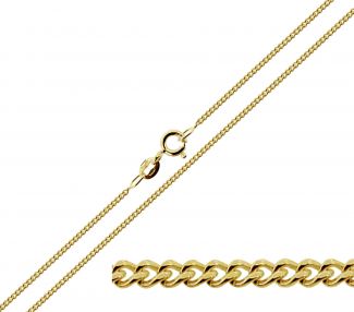 9ct Yellow Gold 1.6mm Diamond Cut Curb Chain