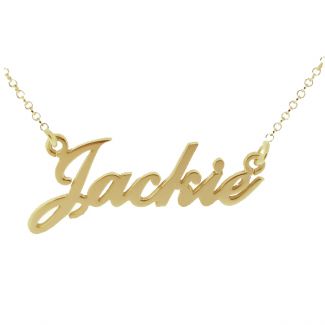 9ct Yellow Gold Plated Carrie Style Personalised Name Necklace (Sex & The City)