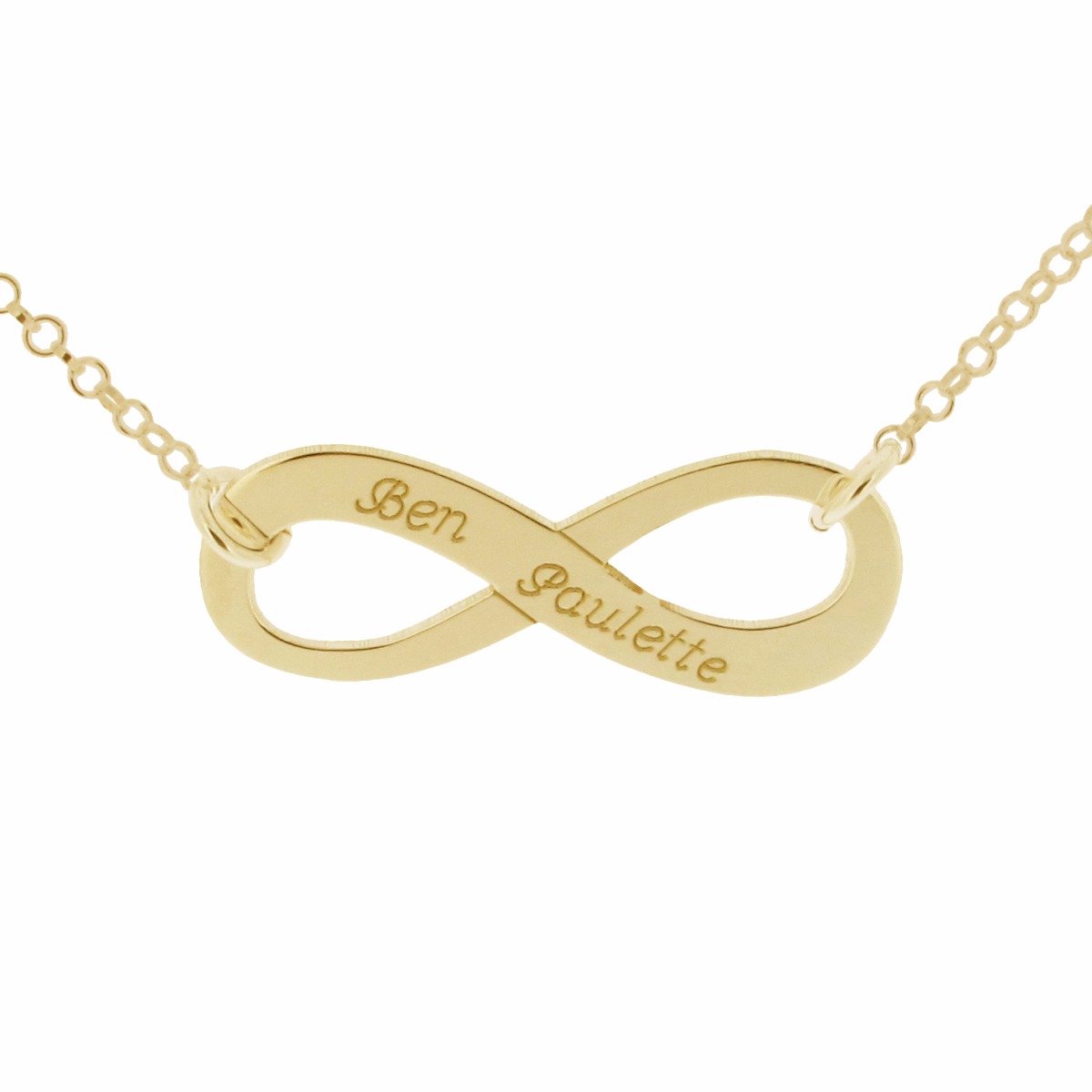 9ct Yellow Gold Plated Infinity Necklace