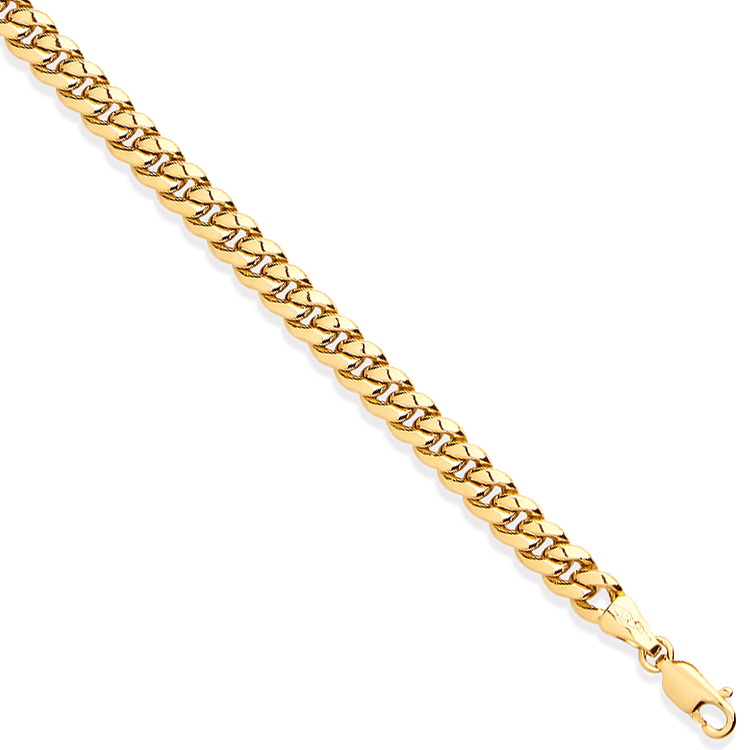 9ct Yellow Gold 4mm Cuban Link Chain