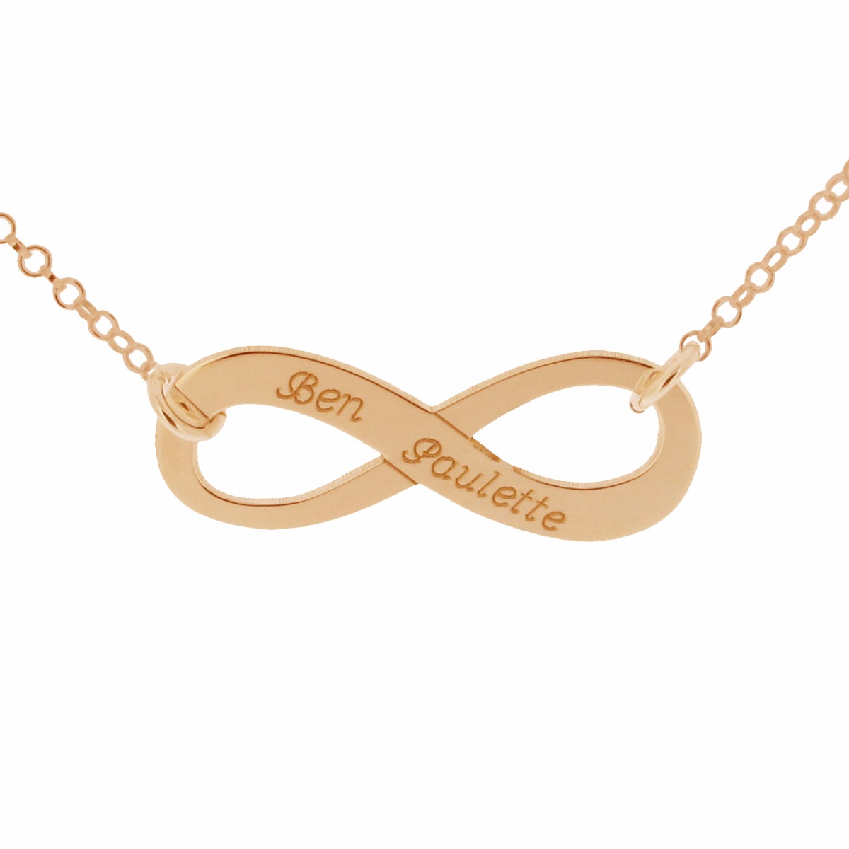 9ct Rose Gold Plated Infinity Necklace